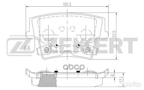 Колодки торм. диск. задн. Chrysler 300 C I-II 0