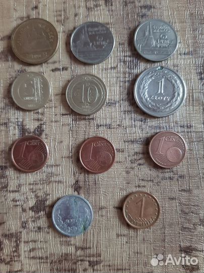 Монеты иностранные + гривны