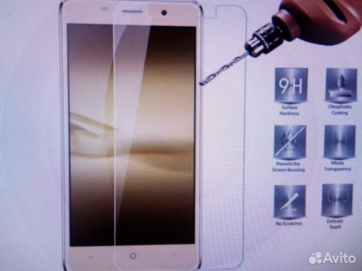 Стекло защитное на телефон