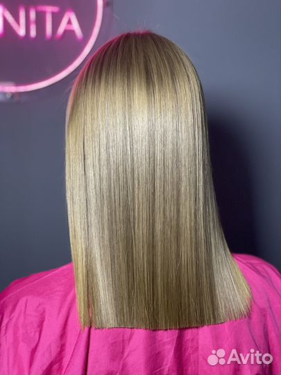 Кератиновое выпрямление волос