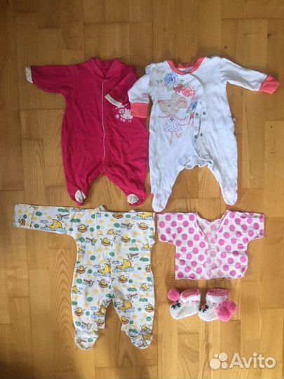 Вещи на девочку 0-3 месяца, 29 штук
