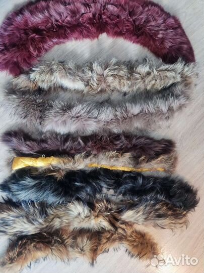 Меховые воротники натуральный мех опушка