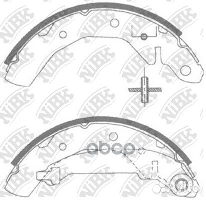 Колодки тормозные барабанные зад FN11821 NiBK