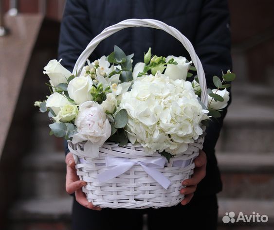 Цветы в корзинке