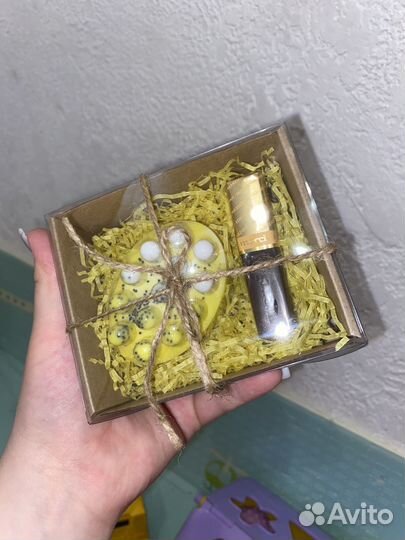 Массажное мыло с люфой маленкое