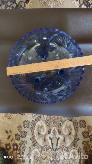 Ваза для фруктов. Цветное стекло