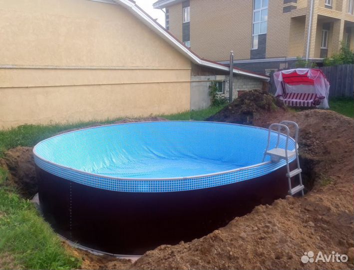 Бассейн каркасный вкапываемый 5 м глубина 1,5 м