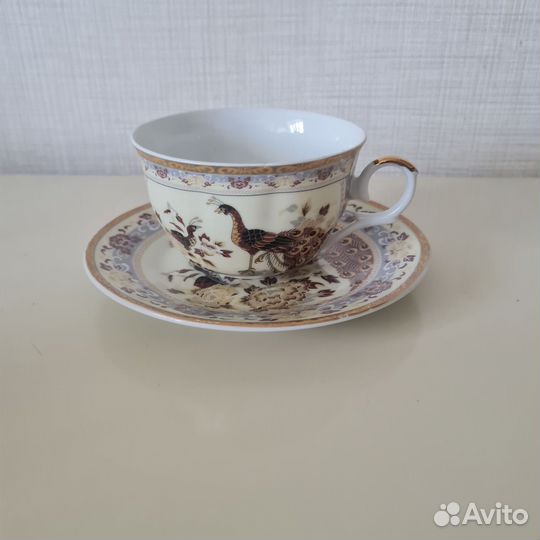 Сервиз чайный с павлином новый