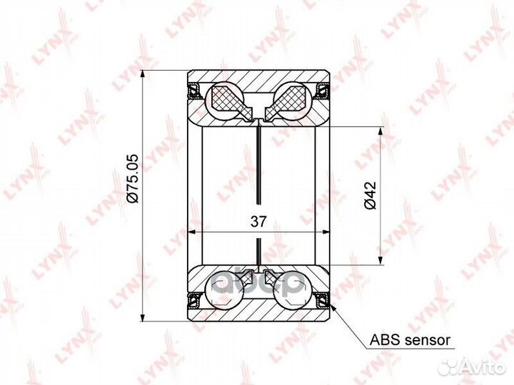 Комплект подшипника ступицы колеса зад WB12