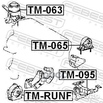 TM-runf подушка двигателя RAV4 ACA20 TM-runf Fe