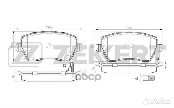 Колодки торм. диск. передн. Opel Agila B 08- S
