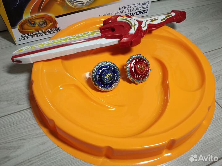 Меч Красный с 2 волчками Лаунчер+Арена