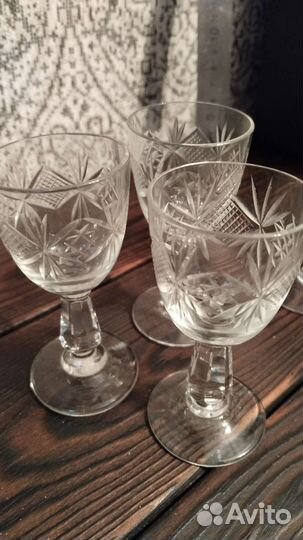 Хрустальные рюмки на ножке СССР