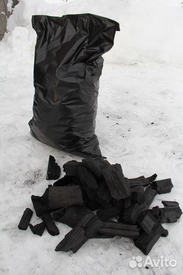 Уголь древесный (березовый) в бумажных и полиэтиле
