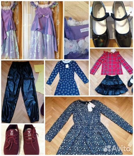 Детские вещи пакетом 140-152 + обувь 35 размер