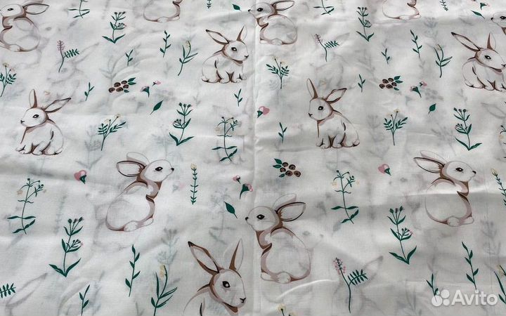 Ткань детская для постельного Поплин Авито