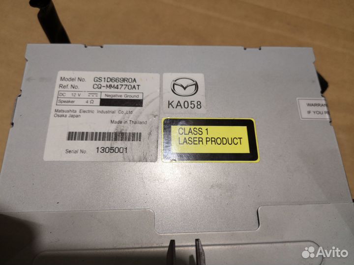 Магнитола Mazda 6 (GH) 2007-2012