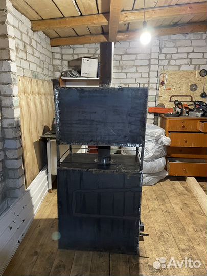 Печь для бани с баком