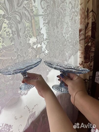 Ваза для фруктов хрусталь СССР