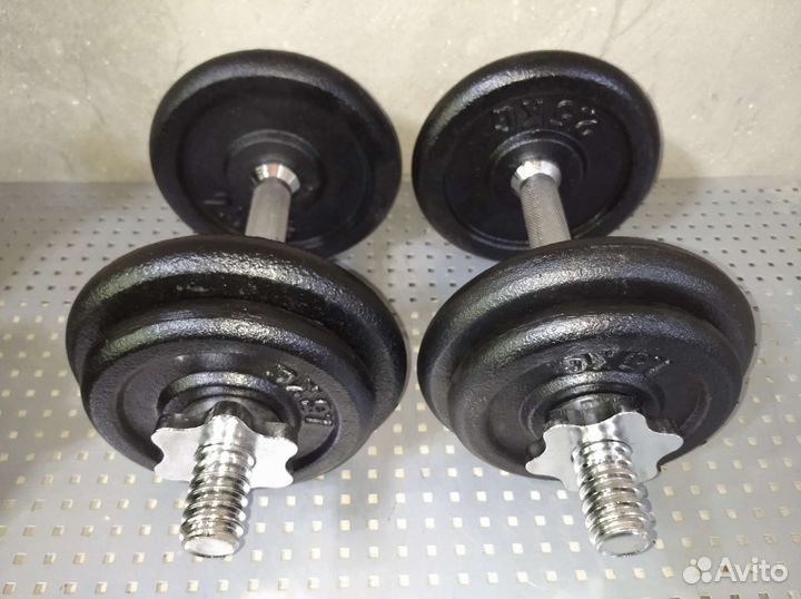 Гантели разборные 2 шт. общим весом 20 кг металл