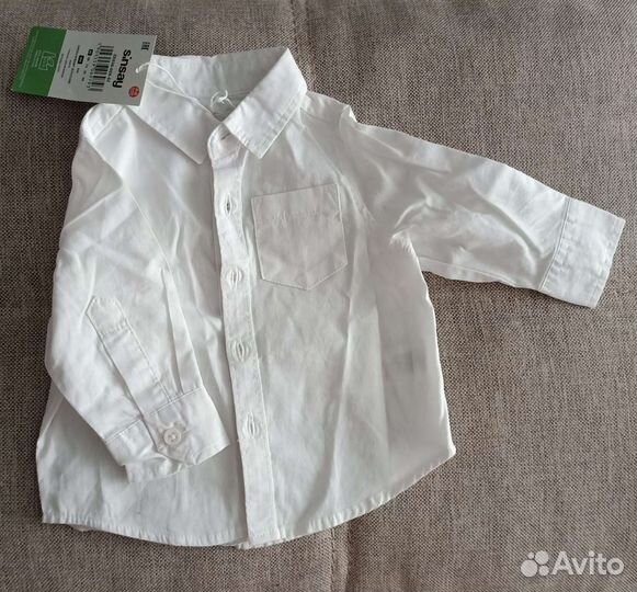 Костюм детский рубашка (62) и брючки(74)