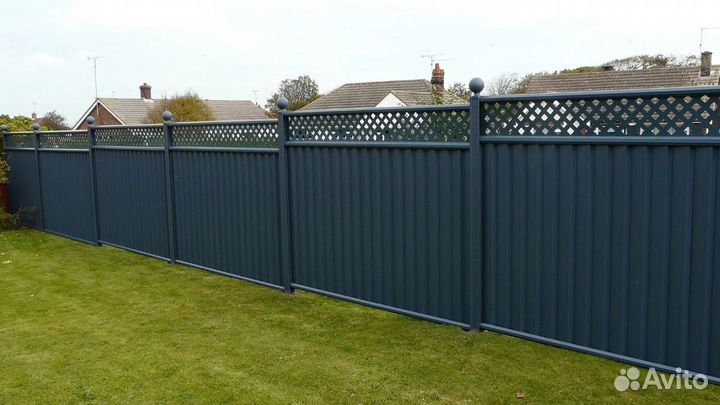 Забор из профнастила для дома быстро