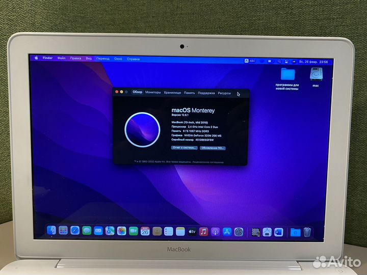 Apple MacBook 9Gb Mac Os Monterey