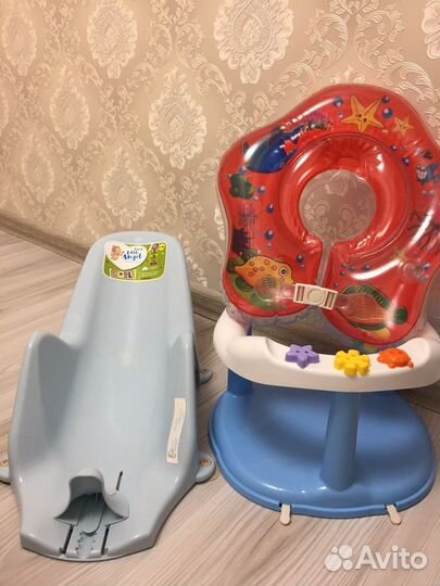 Стульчик для купания,горка+круг