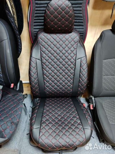 Чехлы на mitsubishi lancer 10 Франт+ с красным