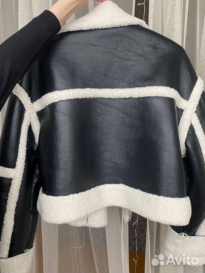 Дубленка женская оверсайз