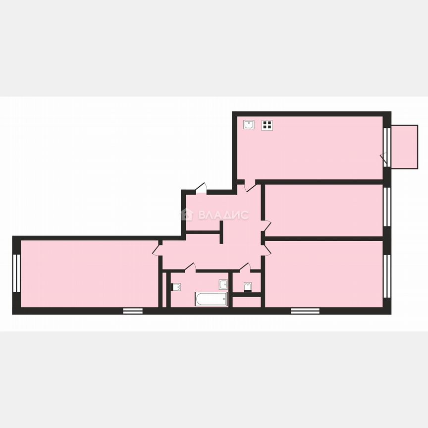 3-к. квартира, 77,8 м², 6/14 эт.