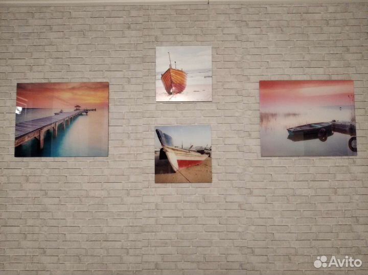 Картины на стекле (Кораблики)