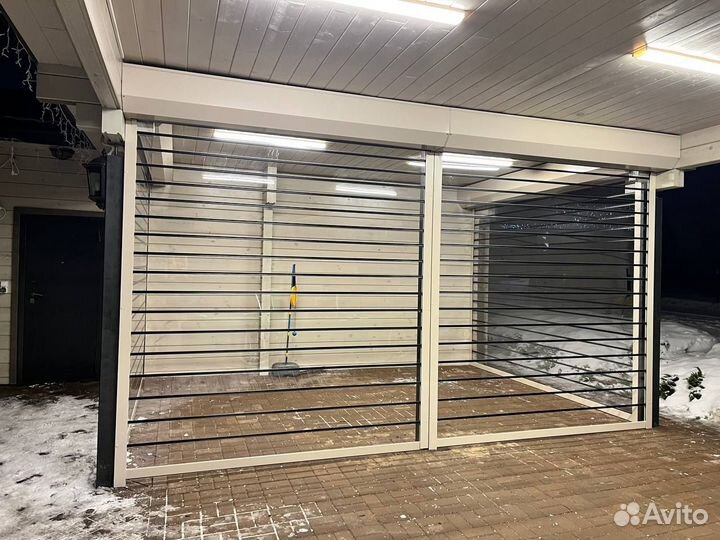 Прозрачные рольставни для беседки