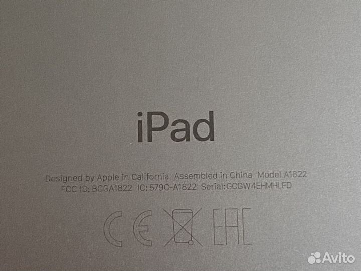 iPad 5 поколения wifi 128gb space gray