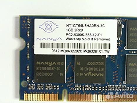 Модуль памяти nanya 1GB DDR2 667MHZ 200P sodimm