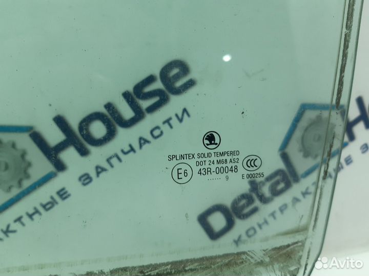 Стекло двери заднее левое Skoda Octavia A5 FL 1