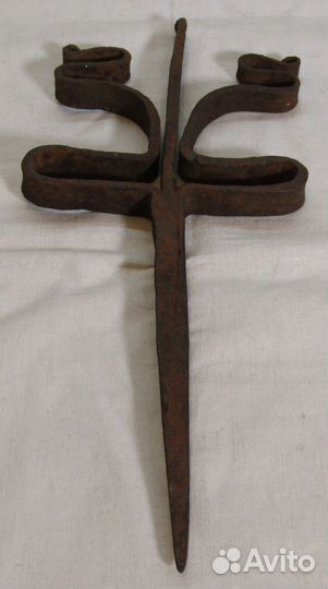 Светец старинный кованный 18-19 век №10042