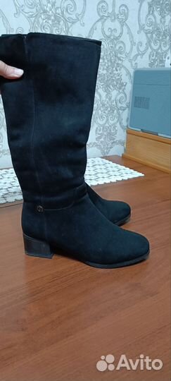 Сапоги зимние натуральная замша натуральный мех