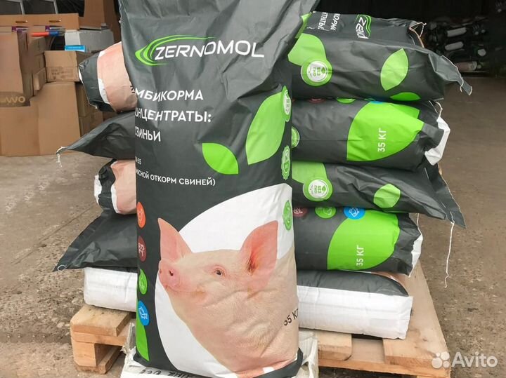 Комбикорм для кур кроликов крс свиней рыб