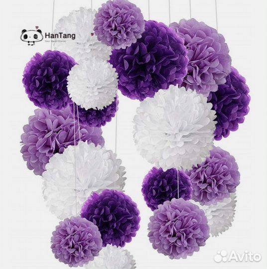 Бумажные помпоны