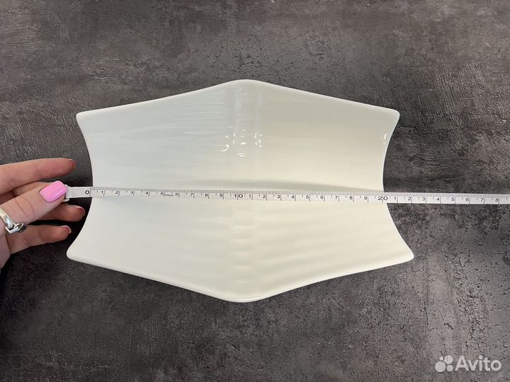 Вазочка/конфетница/фруктовница керамика белая