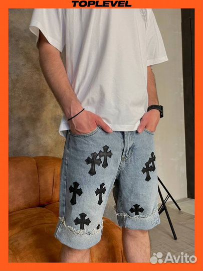 Шорты джинсовые chrome hearts