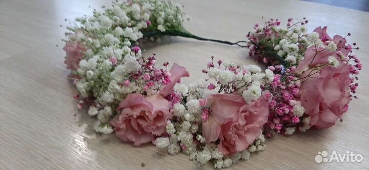 Ободки из живых цветов