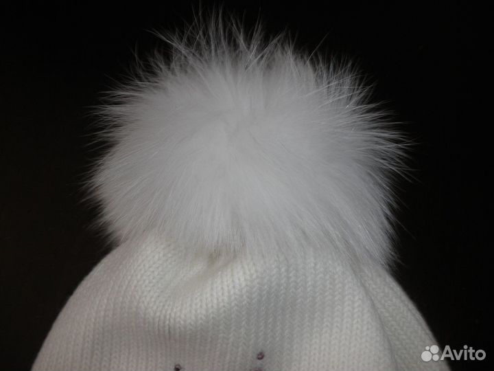Новая утепленная шапочка для девочки, размер 52-54
