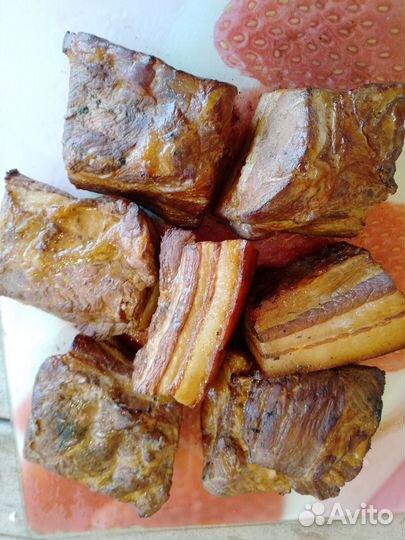 Сало горячего копчения(грудинка)