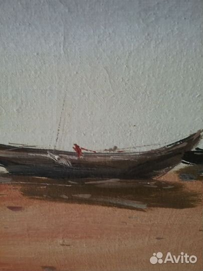 Старинная картина холст маслом