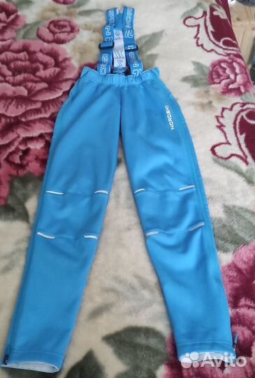 Лыжные разминочные брюки (самосбросы) 140