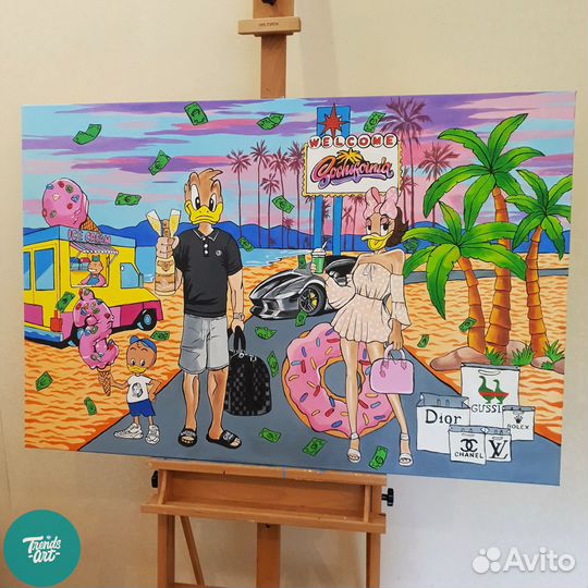 Скрудж Макдак картины на заказ