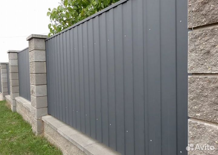 Забор металлический быстро работа по договору