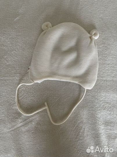 Шапка-бини Reima шерстяная, белый